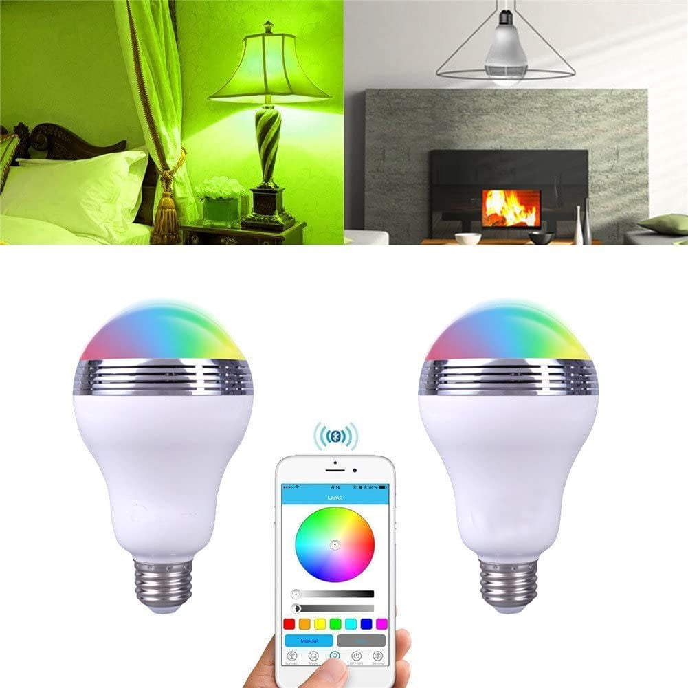 1Pack Bluetooth Light Bulbs Wireless Speaker E27 Smart LED Light