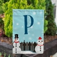 thumbnail image 2 of America Forever Winter Monogram Letter P Garden Flag Vertical Double Sided 12.5 x 18 inches Snowman in Winter Backyard Holiday Seasonal Flags for Outdoor, Yard, Porch Decoration, Let it Snow, 2 of 4