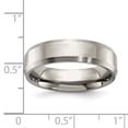 thumbnail image 6 of Chisel Titanium Brushed and Polished 6mm Beveled Edge Band, 6 of 7