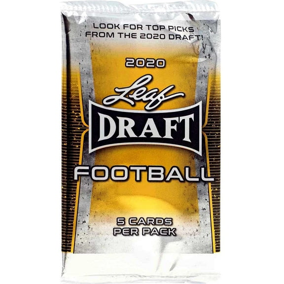 NFL Leaf 2020 Draft Football Trading Card RETAIL Pack (5 Cards)