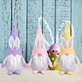 thumbnail image 3 of Gnomo de conejito de Pascua, decoración navideña de primavera, gnomos de felpa de Tomte suecos hechos a mano, 3 of 5