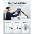 thumbnail image 4 of Single Monitor Mount, 13 to 32 Inch Design Monitor Arm, Adjustable Stand, Vesa Mount with Clamp and Grommet Base - Fits 4.4 to 19.8lbs LCD Computer Monitors,Black, 4 of 12
