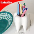 thumbnail image 3 of Maytalsory White Multifunctional Tooth Shaped Pencil Holder Practical And Stylish Well Organized Toothbrush Cup, 3 of 6