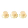 thumbnail image 1 of 3Pcs Guitar Control Knob 1 Volume 2 Tone Fit Top Plastic Set Kit Instrument Accessory Replacement Yellow, 1 of 4