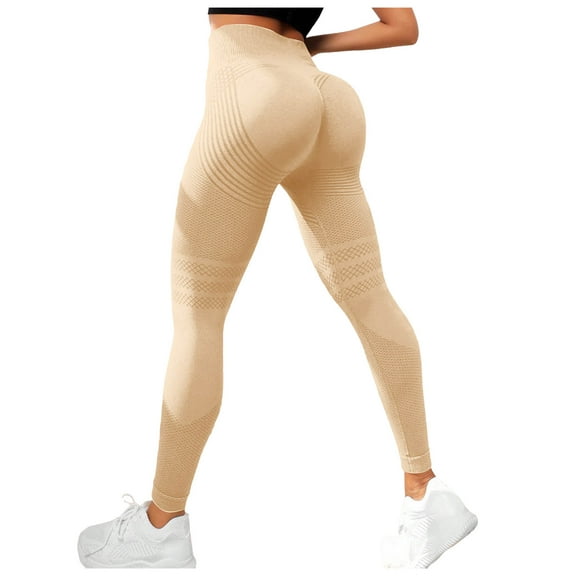 felwors Anti Cellulite Leggings, Resistance Band Leggings for Gym Workout, High Waisted Lifting Tummy Training Control (Beige, XXXXL)