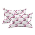 thumbnail image 2 of Haosy Satin Pillowcase for Hair and Skin Standard Cooling Silk Pillow Case with Envelope Closure Unicorn and Love Balloon 20"x30", 2 of 9