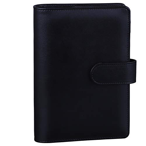 Antner A6 Pu Leather Notebook Binder Refillable 6 Ring For Filler Paper Loose Leaf Personal Planner Cover With Magnetic Buckle Closure Black Com - A6 Leather Notebook Binder Antner A6 Pu Leather Notebook Binder Refillable 6 Ring For Filler Paper Loose Leaf Personal Planner Cover With Magnetic Buckle Closure Black Com - A6 Leather Notebook Binder