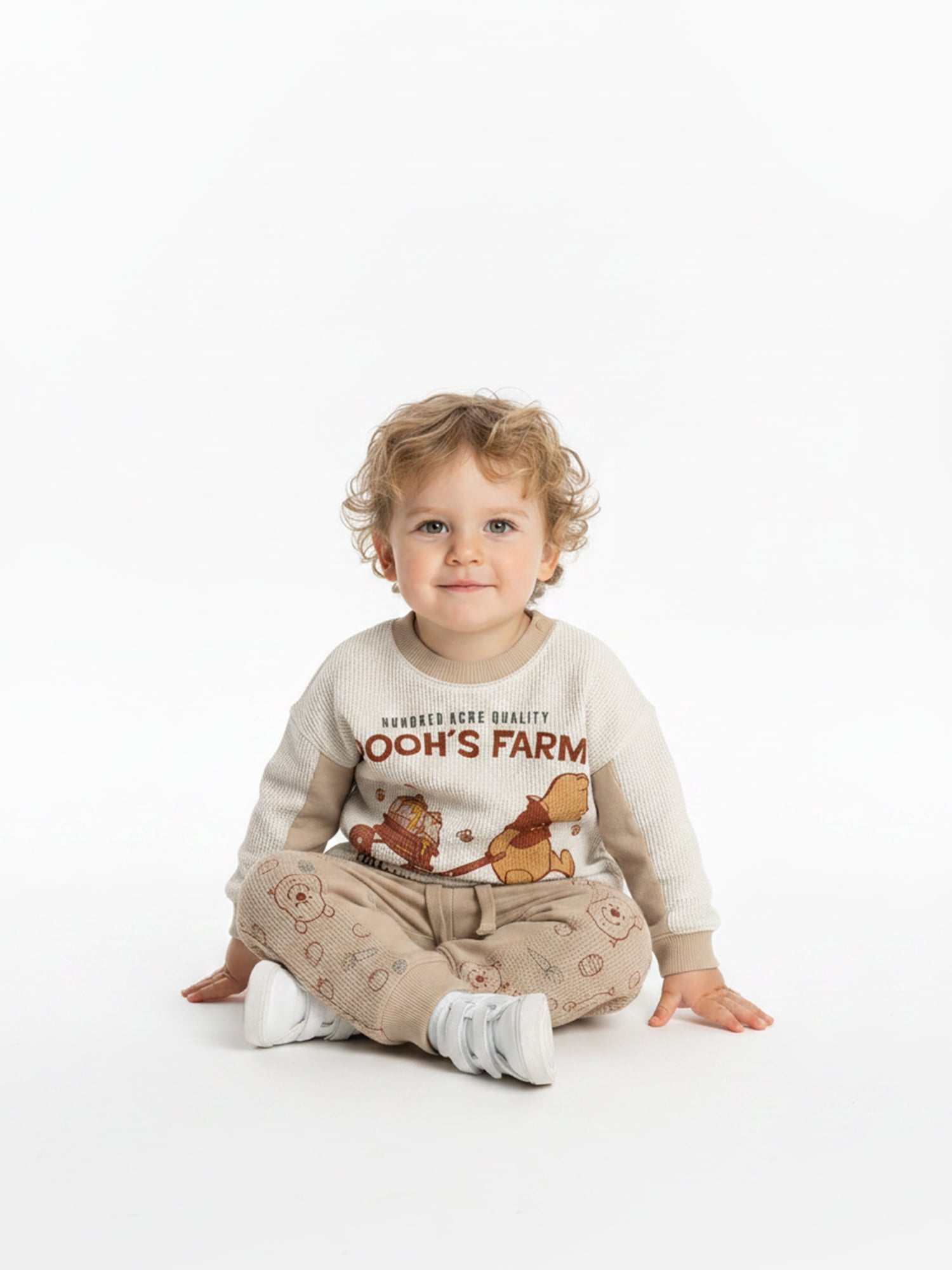 Winnie the Pooh Baby Boys Waffle Knit Top and Pants Set, 2-Piece, Sizes 0M-24M