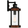 thumbnail image 6 of John Timberland Stan Industrial Outdoor Wall Light Fixture Dark Faux Wood Black Motion Sensor 15 1/2" Clear Glass for Post Exterior Barn Deck House, 6 of 7