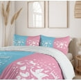 thumbnail image 6 of Ambesonne Party Duvet Cover Set, Girl Boy, 2-Calking, Pale Pink Sky Blue, 6 of 7