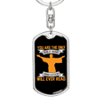 thumbnail image 5 of The Only Bible Yellow Stainless Steel or 18k Gold Premium Swivel Dog Tag Keychain, 5 of 10