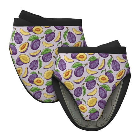 

Qekee Plum Print Non-Slip Mini Oven Mitt Silicone Oven Mitts Heat Resistant Kitchen Mittens Pinch Mitts Cooking Mitts