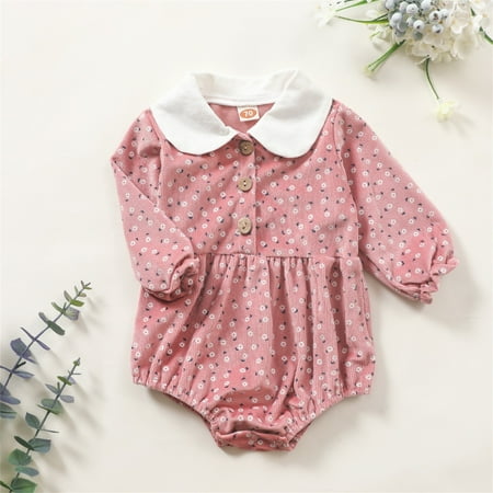

NIUREDLTD Baby Girls Floral Cute Autumn Long Sleeve Romper Bodysuit Clothes