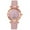 Pink, variant on Elegant Starry Sky Frosted Belt Watch for Women with Unique Dial Design