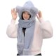 thumbnail image 1 of Sombreros de invierno para mujer, color liso, terciopelo, bufanda, cálido, resistente al frío, con orejeras, de poliéster., 1 of 4