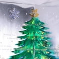 thumbnail image 2 of Dos piezas de tarjetas de felicitación navideñas tridimensionales Tarjetas de mensaje de regalo con bendición de árbol de Navidad de ensueño brillante, 2 of 5
