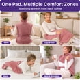 thumbnail image 6 of KEKOY Heating Pad for Back, Neck & Shoulders Relief, Wearable Electric Heat Pad with 4 Heat Settings & Detachable Belt, Birthday Gifts for Men and Women, 24" x 33", Dusty Rose, 6 of 12