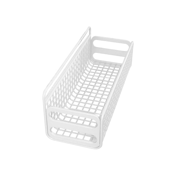 Cesta de almacenamiento de pared de metal para cocina y baño, organizador de acero inoxidable para artículos diversos, artículos de tocador y condimentos, con ganchos, fácil instalación, ahorra espac