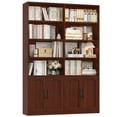 thumbnail image 6 of Homfa 73″ Tall Bookcases with Doors, 8 Cubes 6-Tier Double Row Bookshelf, Bookcase for Living Room Home Office, Cherry Red, 6 of 7