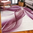 thumbnail image 3 of Abstract Decorative Rug, Geometrical Smoke Like Striped Huge Flower Floral Design Work of Art, Quality Carpet for Bedroom Dorm and Living Room, 6 Sizes, Pale Purple, by Ambesonne, 3 of 4
