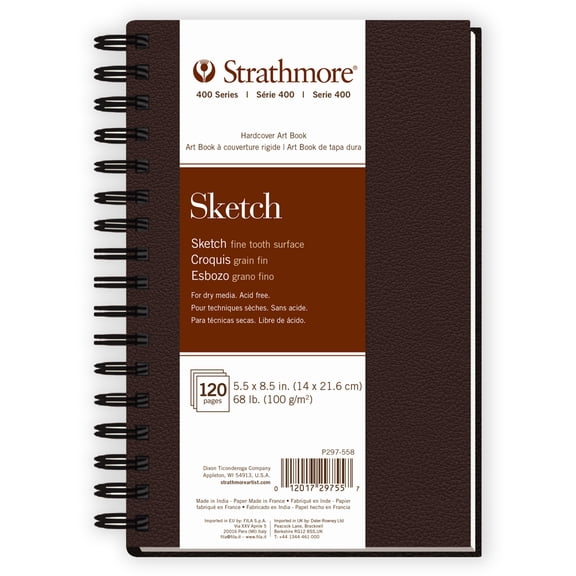 Strathmore 400 Series Sketch Paper Art Book 5.5"X8.5"-60 Sheets