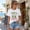 Black D, variant on Women White Short Sleeve Crew Neck T-Shirt, A Little Bit Crabby Crab Beach Graphic Tee, Casual Summer Vacation Top