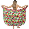 thumbnail image 5 of LA LEELA Women's Beach Cover up Wraps Skirt Beachwear Swim Summer Pareos Long Swimwear Coverups Bikinis Cover up One Size Allover Hibiscus, Pink, 5 of 5
