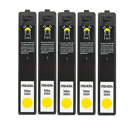 Primera 53424 High Yield Yellow Ink Cartridge 5-Pack for LX900 Primera LX900 high yield Yellow ink cartridge (0.36 FL oz.). this is the standard Yellow  dye based color ink cartridge for use with the LX900 color label printer.