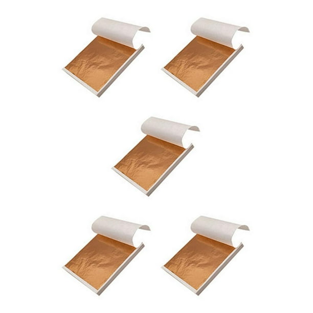 Inteprter Papel de hoja de aluminio de 100 Uds papeles dorados impermeables decoración de pasteles de comida oro/plata/rosa