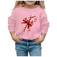 thumbnail image 1 of MIASHUI Chandails en Molleton d'Hiver pour Filles, Chandail à Capuchon de Noël Confortable avec Imprimé Flocon de Neige, Design Tendance pour Enfants, 1 of 4
