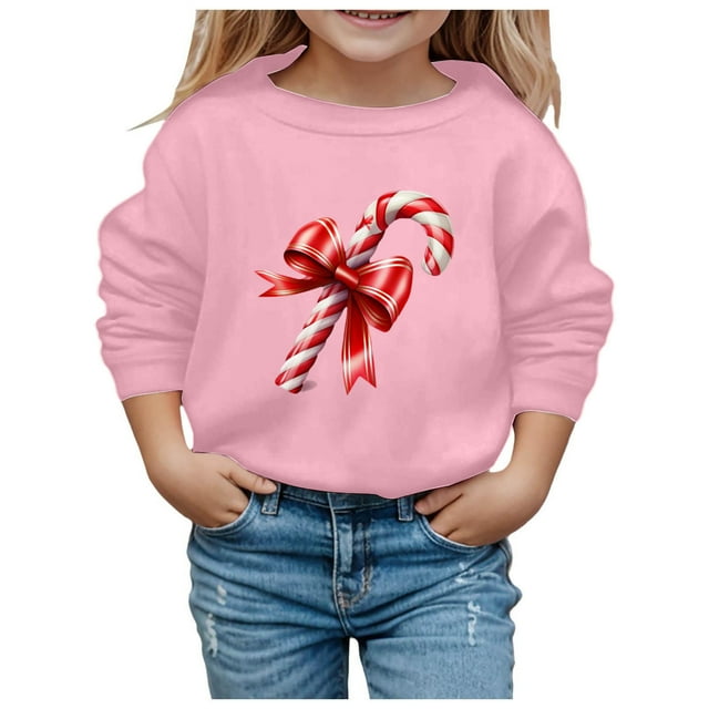 MIASHUI Chandails en Molleton d'Hiver pour Filles, Chandail à Capuchon de Noël Confortable avec Imprimé Flocon de Neige, Design Tendance pour Enfants