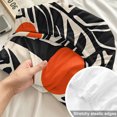 thumbnail image 4 of Cal.King Size Fitted Sheet Set - Orange Yellow Black 3 Piece Bedding Sets 16" Deep Pocket Fitted Sheet with 2 Pillowcases, Summer Leaf Botanical Tropical Brushed Microfiber Hotel Luxury Bed Sheets, 4 of 9