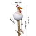 thumbnail image 4 of Decoración de arte de jardín Forma de pollo Estaca Piso Resina Artesanía Yarda Césped Adorno de gallina, Tipo 4 Eigraketly HA005016-04B, 4 of 6