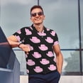 thumbnail image 4 of Balery Cowboy Hat Camisa Polo de Hombre con Estampado, de Manga Corta y Tejido Medio, Camisa Tipo Golf Polo-Medium, 4 of 6