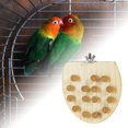 thumbnail image 6 of EHJRE Bird Perch Stand Parrot Chewing Stopper Toy Parakeet Climbing Standing Gym Bird Foraging Toy Wooden Block Toy for Lovebird 12cmx12cmx1cm, 6 of 8