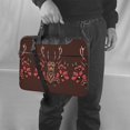 thumbnail image 6 of ZICANCN Laptop Case 14 inch, Brown Deer Vintage Flowers Work Shoulder Messenger Business Bag for Women and Men, 6 of 7