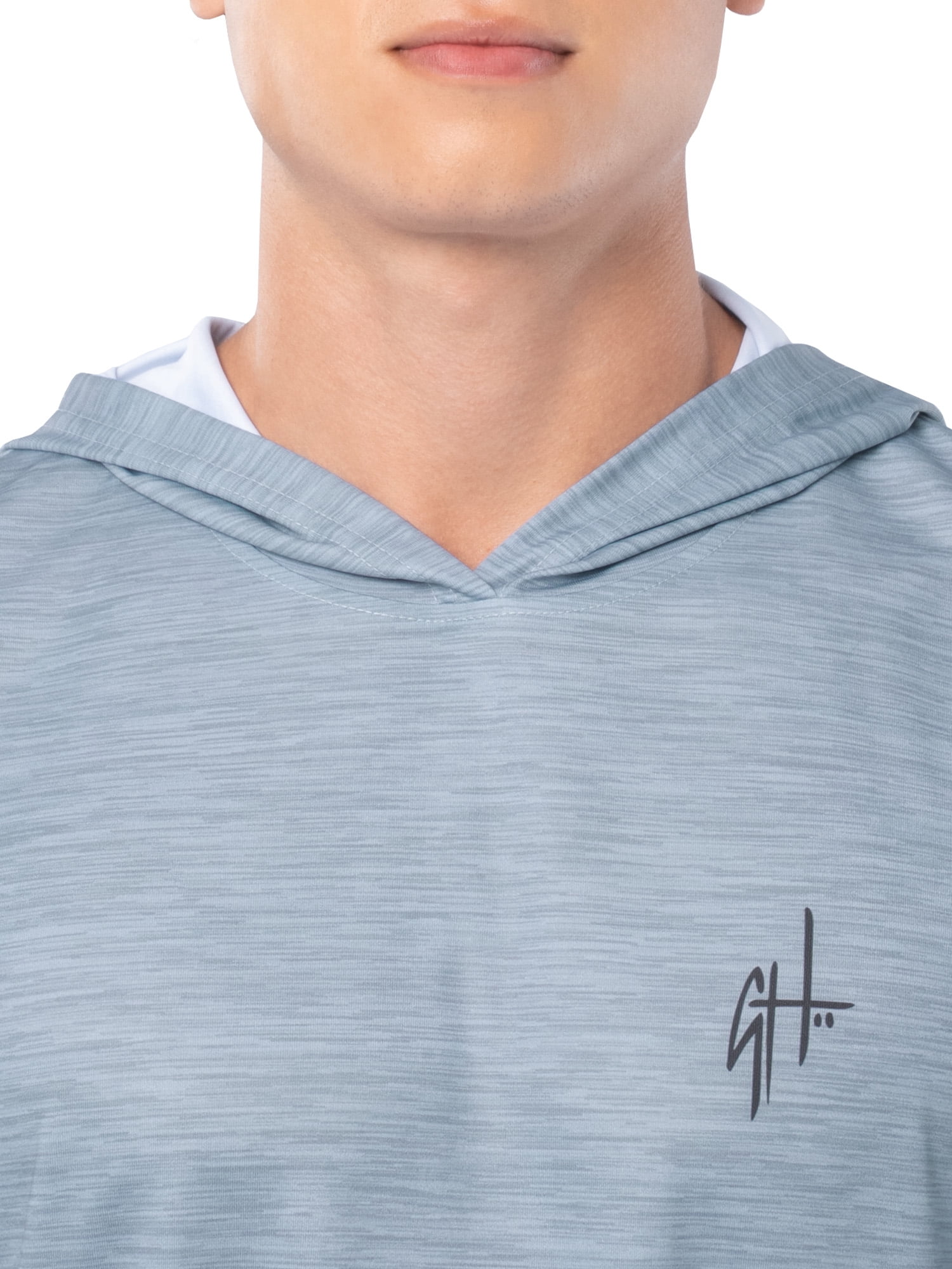 GH BY GUY HARVEY Men's Long Sleeve Sun Protection Bass at Dusk Hoodie