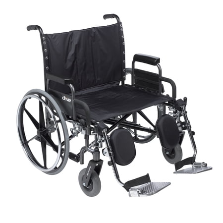Drive Medical - STD26DDA-ELR - Sentra Deluxe Heavy Duty Extra Extra Wide Wheelchair With Detachable Desk Arm and
