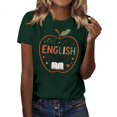 thumbnail image 2 of IMENGL Short Sleeve T-Shirts for Women Casual English Teacher Graphic Round Neck Teacher Tee Loose Basic Women's Short Sleeve Top,M-XXXL, 2 of 4