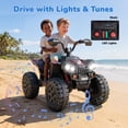 thumbnail image 4 of WOWEHICLE 24V 4WD Kids Ride On ATV, 800W Electric 4-Wheeler with 2 Seats, Max 5 MPH, Ages 3-8, Black, 4 of 7
