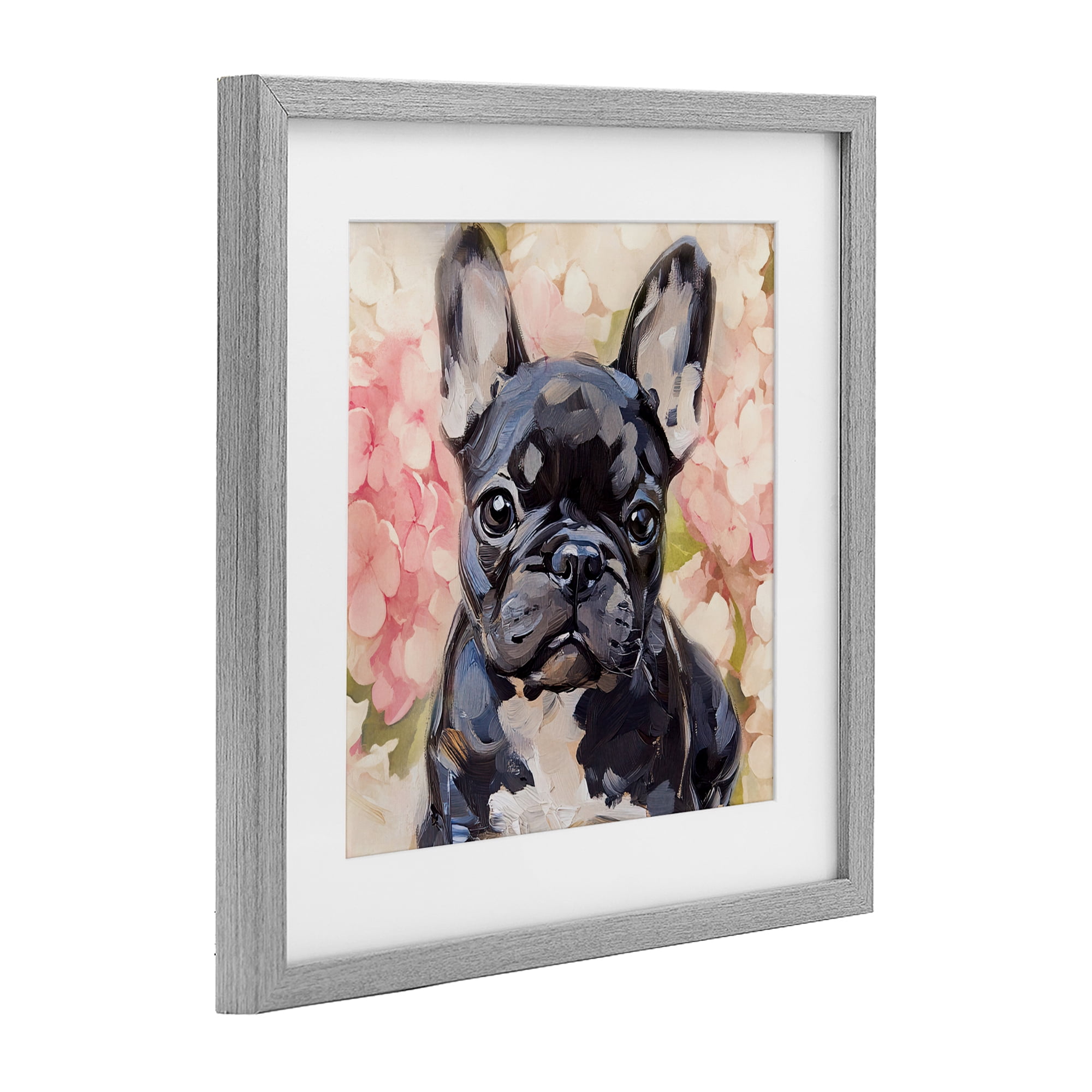 Stupell Industries Sweetest Little Bulldog Gray Framed Print Under Glass, design by Tina LeCour