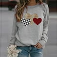thumbnail image 1 of Mode Femme Pull à Manches Longues Imprimé Amour Blouse Ample, 1 of 3