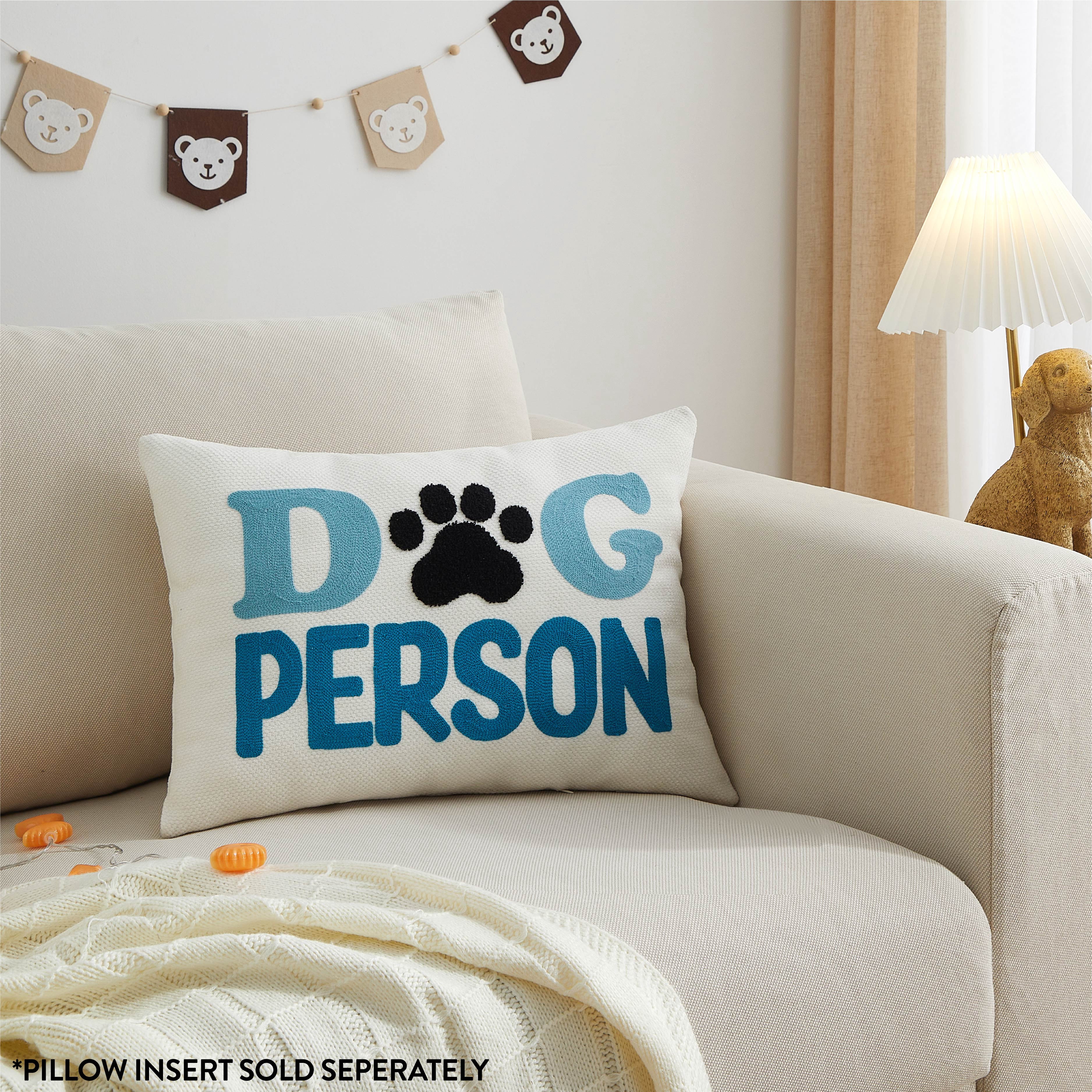 Mainstays 14"x20" Dog Person Decorative Throw Pillow Cover
