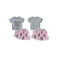 thumbnail image 2 of BemeyourBBs Kids Toddler Baby Girl Baseball Outfit Infant Baby Girls Summer Clothes Cute Bowknot Embroidery Short Sleeve T Shirt Tops Tulle Tutu Skirt Set 2Pcs Toddler Baby Girl Summer Outfit, 2 of 9