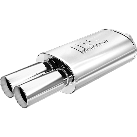 MagnaFlow Muffler W/Tip Mag SS 14X5X8 2.25/3 (Best Magnaflow Muffler For 4 Cylinder)