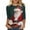 A09 Multicolor, variant on Cadancy Christmas Sweatshirt for Women 3/4 Sleeve Holiday Party Blouses Pullover Fashion Funny Xmas Tops Casual Crewneck Santa Claus Print Shirts