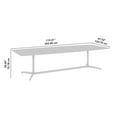 thumbnail image 5 of Bush Business Furniture 120W x 48D Boat Shaped Conference Table in Black Walnut, 5 of 6