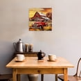 thumbnail image 2 of ZHONGYUTONG Old Barn Canvas Rustic Wall Art Farm Red Tractor Picture Vintage Farmhouse Country Painting for Living Room Decor Framed (24.00" x 24.00"), 2 of 5