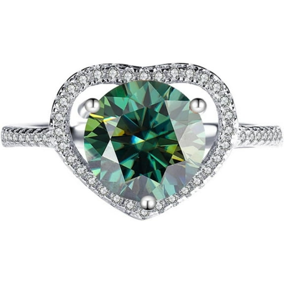 Moissanite Engagement Rings Diamond Promise Ring 3 Carat D Color 925 Sterling Silver Moissanite Ring Diamond Wedding Ring for Bride Diamond Anniversary Rings for Women