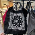 thumbnail image 1 of Bolso de mano de lona con bordado de flores de anacardo para mujer, bolso cruzado de nailon, bolso de hombro portátil plegable, 1 of 6